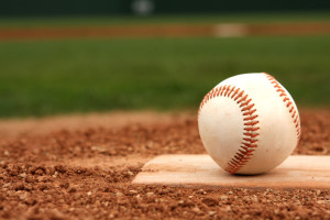baseball on homeplate