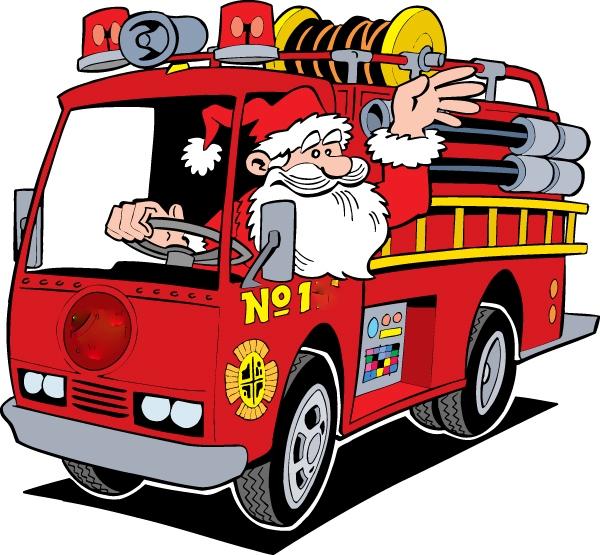 santa fire truck